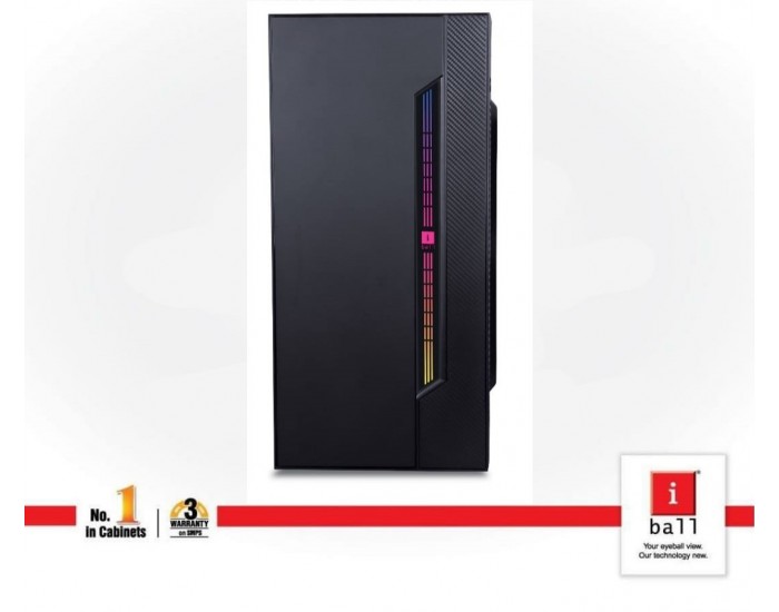 IBALL GAMING CABINET GLOW C1 WITH SMPS ARGB USB 3.0 3 YEARS ON